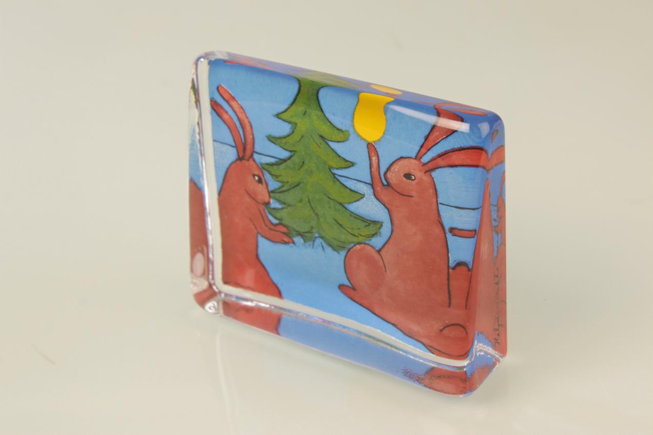 Iittala Heljä Liukko-Sundström pieni ”Onnen pojat” -lasikortti - Image 4