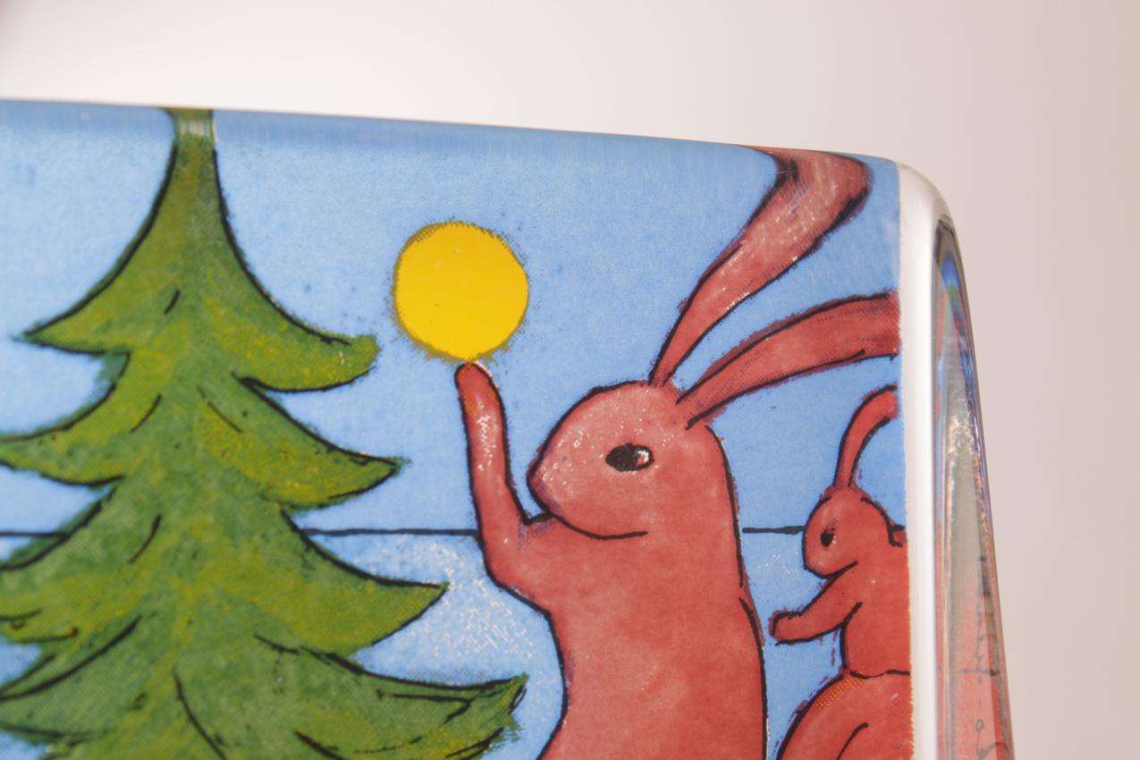 Iittala Heljä Liukko-Sundström pieni ”Onnen pojat” -lasikortti - Image 8