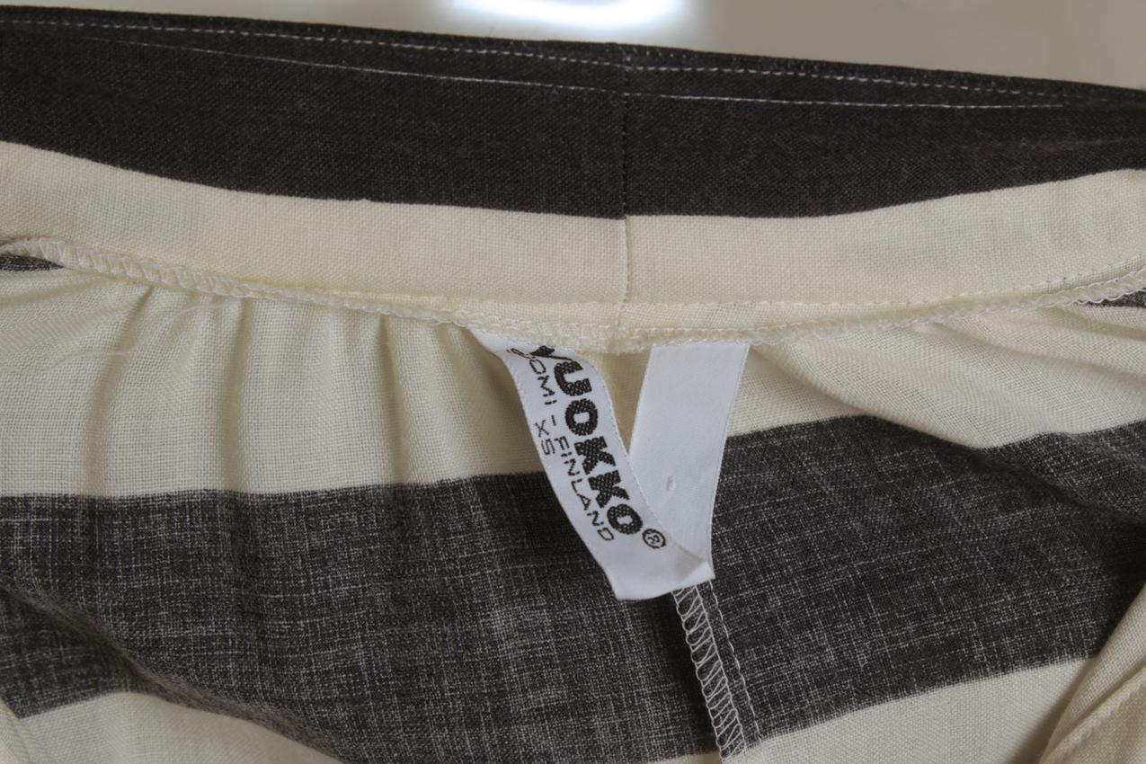 Vintage Vuokko striped wool muslin dress XS S - Image 10
