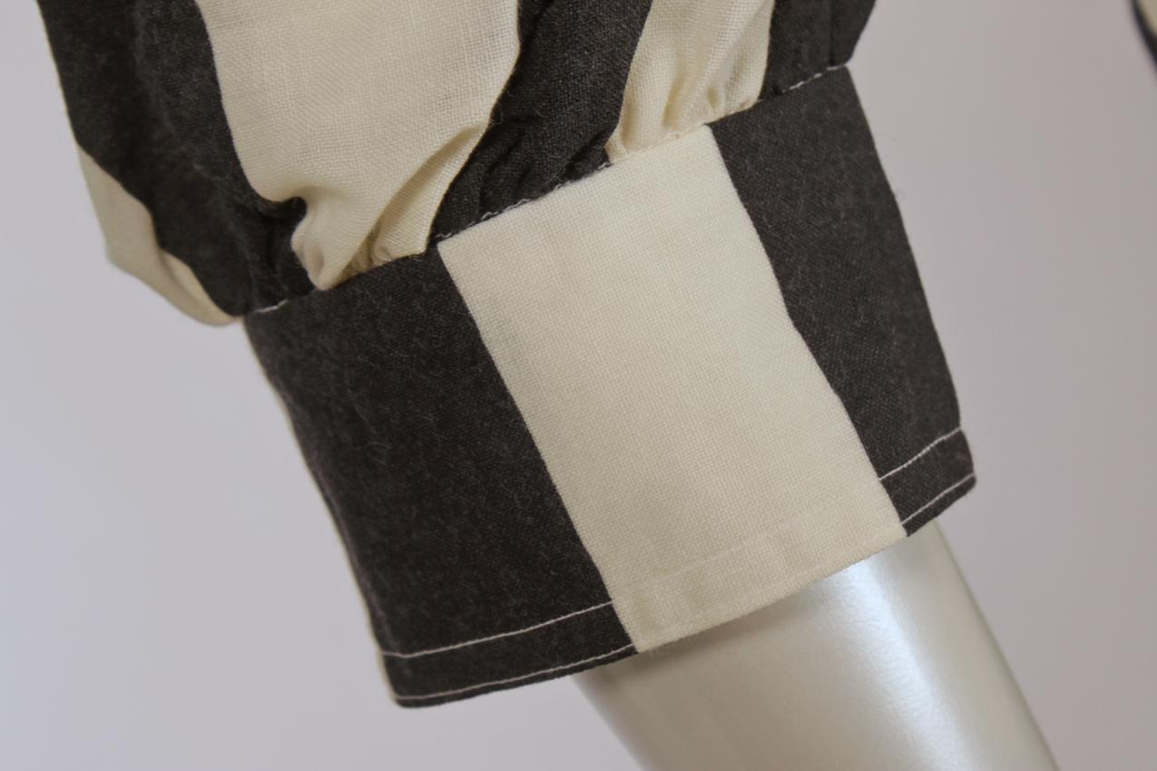 Vintage Vuokko striped wool muslin dress XS S - Image 6