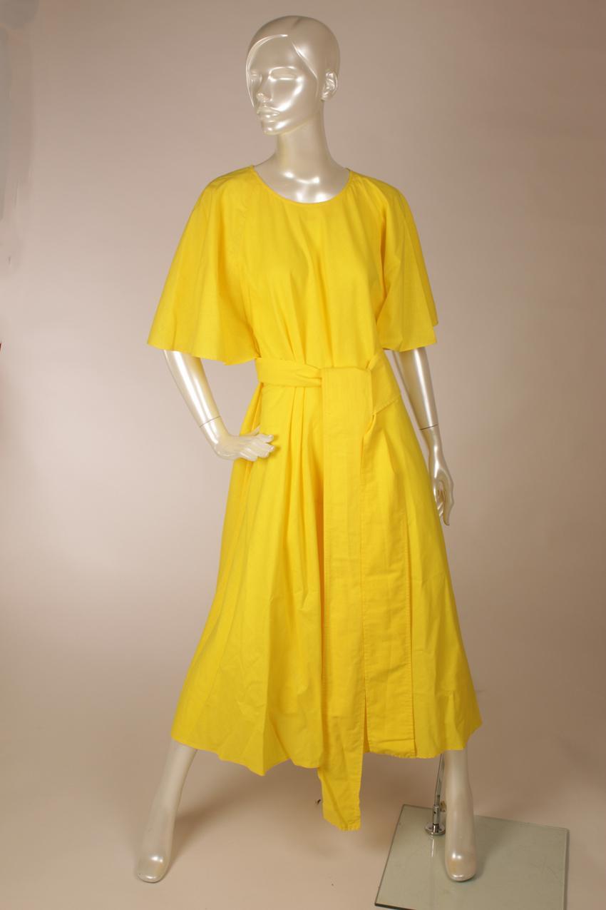 Vintage Vuokko keltainen mekko perhoshihoilla S - Image 3