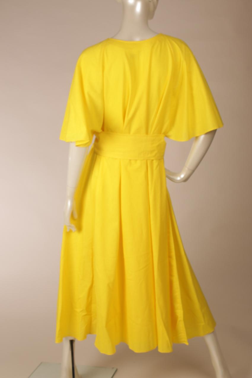 Vintage Vuokko keltainen mekko perhoshihoilla S - Image 8