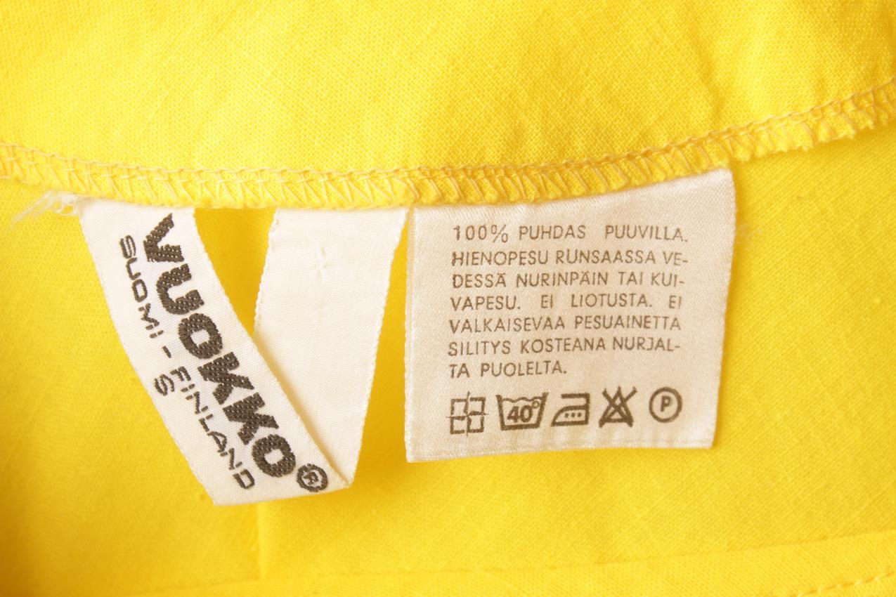 Vintage Vuokko keltainen mekko perhoshihoilla S - Image 11