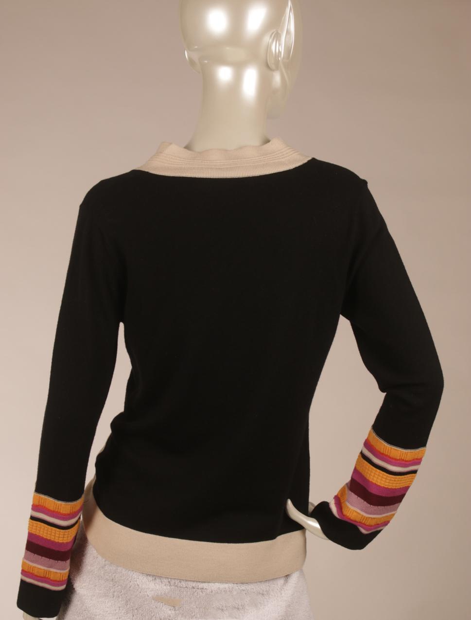 Shangai Tang black wool sweater L - Image 5