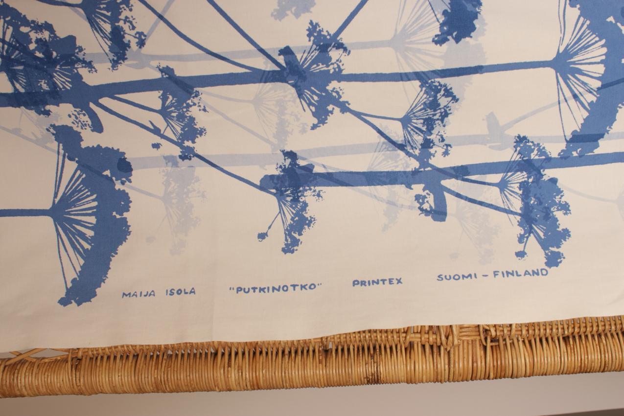 Vintage Printex Marimekko Maija Isola blue ”Putkinotko” curtain fabric - Image 4