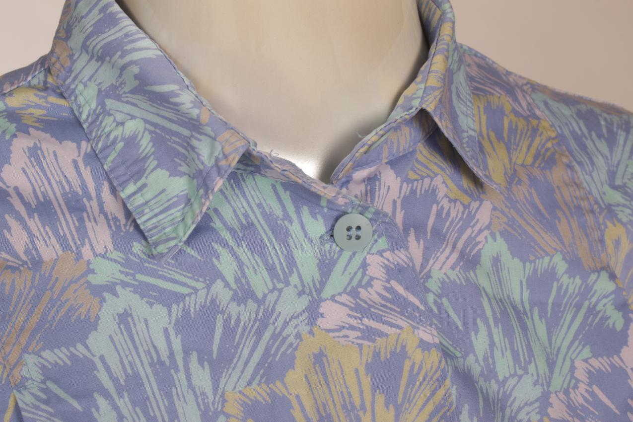 Vintage 80s Marimekko light blue base shirt and skirt M - Image 7