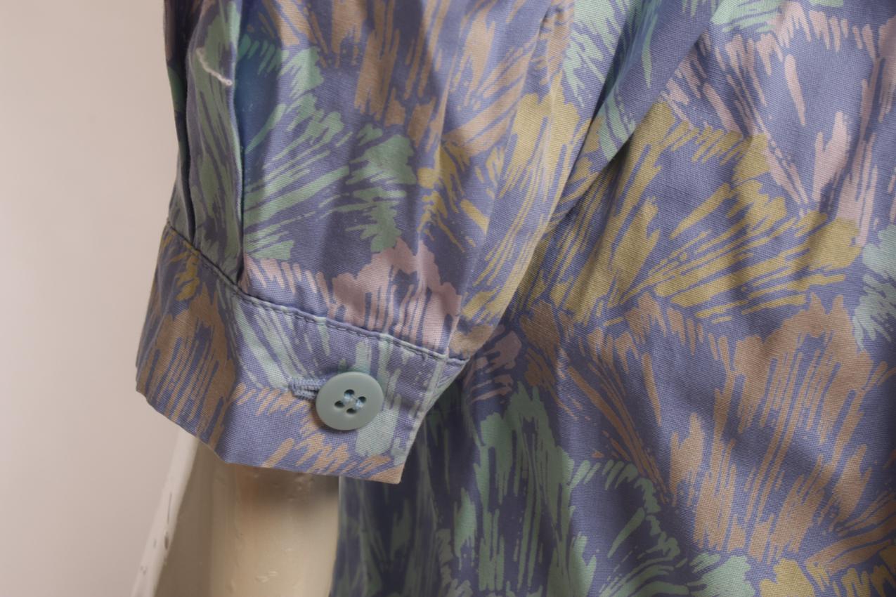 Vintage 80s Marimekko light blue base shirt and skirt M - Image 9
