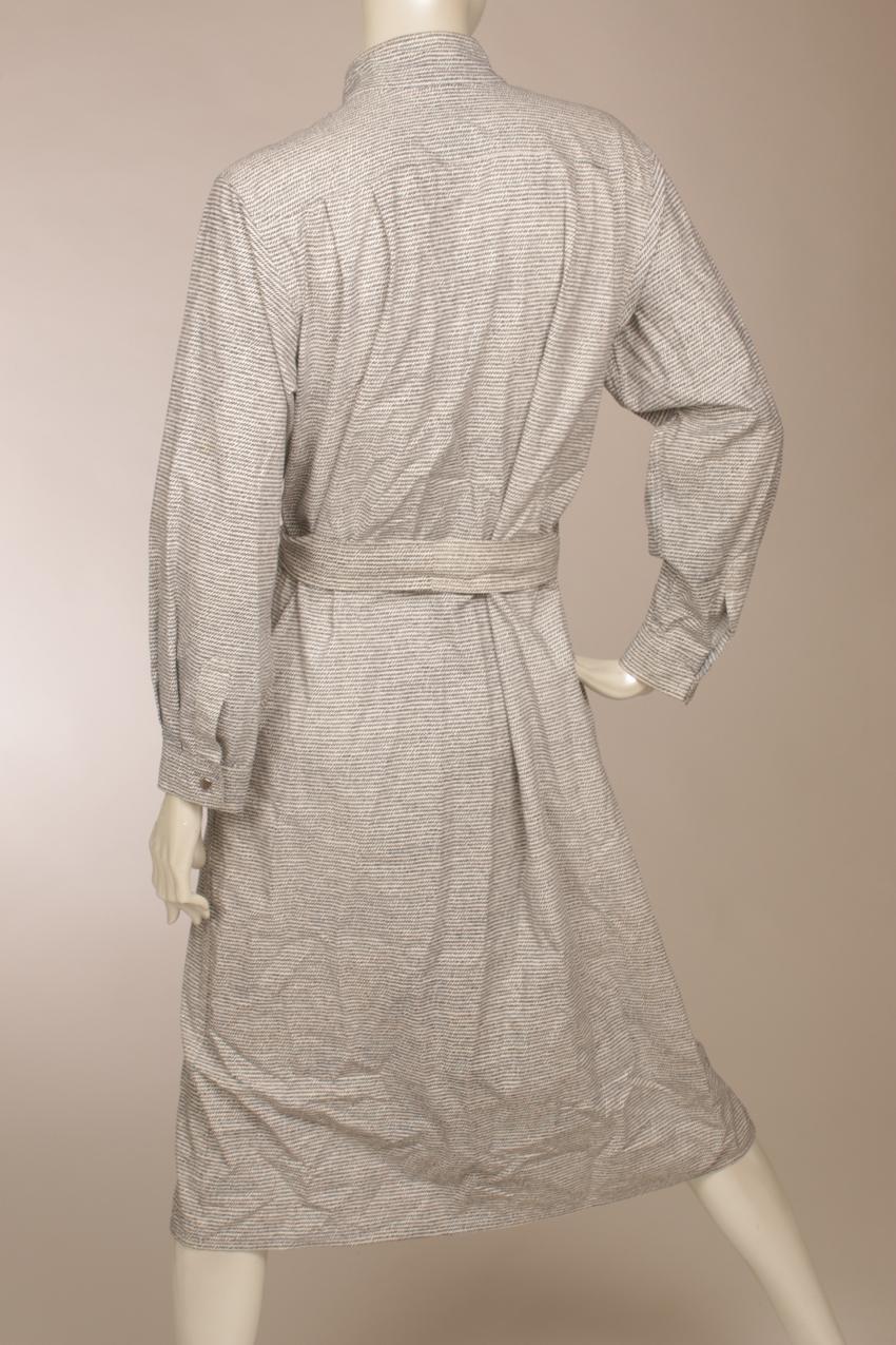 Vintage Vuokko grey patterned shirt dress S - Image 4