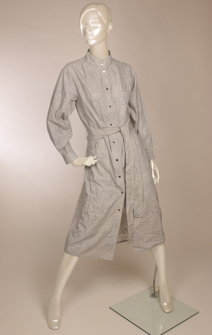 Vintage Vuokko grey patterned shirt dress S - Image 3