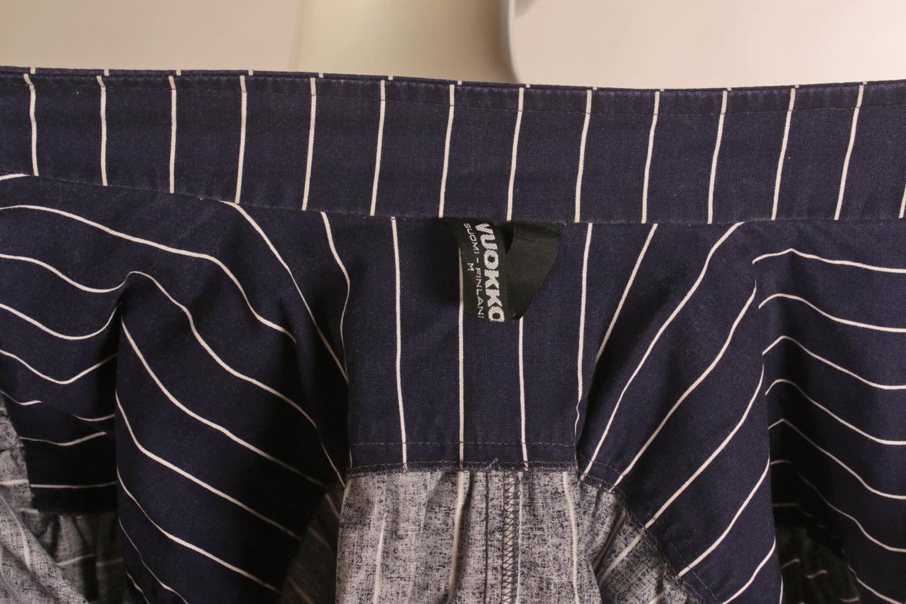 Vintage Vuokko navy blue jacket with white stripes M - Image 6