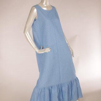 Vintage Marimekko baby blue maxi dress XL