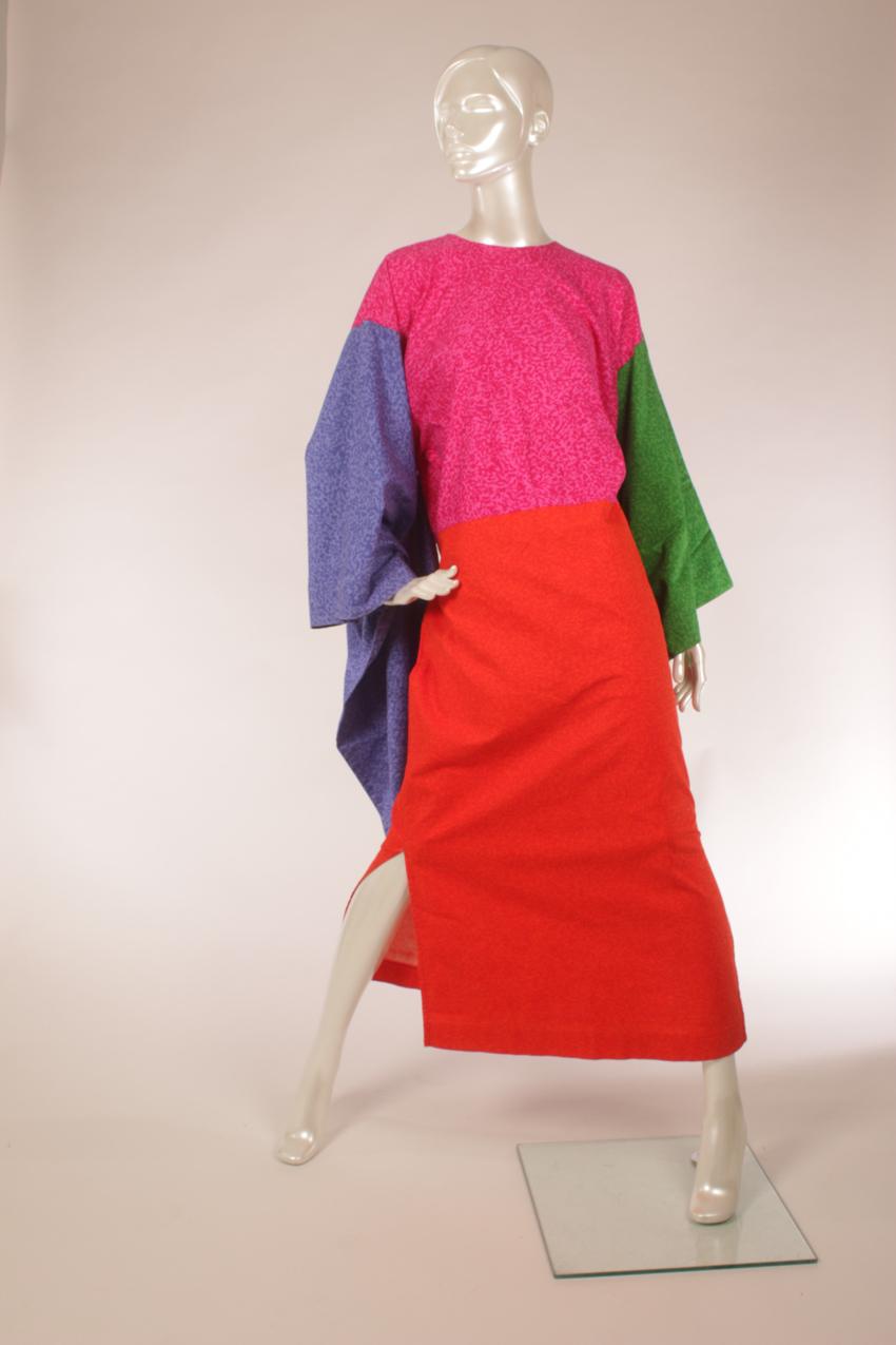 Vintage Marimekko Wakisaka Katsuji “Sakara” “Kivirikko” kimono maksimekko S