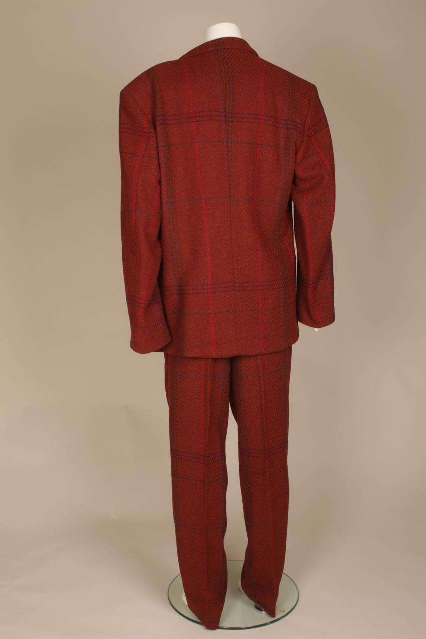 Vintage 80s Marimekko Pekka Talvensaari wool men suit 54 - Image 6