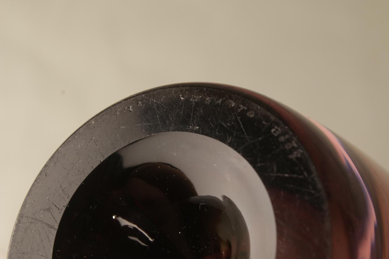 Iittala Erkki Vesanto signeerattu burgundin punainen ”Lappi” maljakko - Image 7