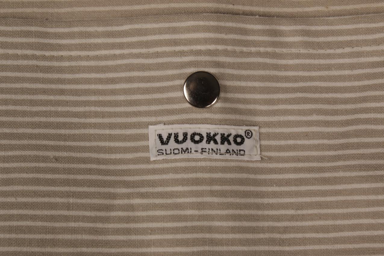 Vintage Vuokko valkobeige raidallinen olkalaukku - Image 3