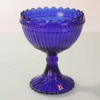 Vintage Iittala kobolt blue 155 mm Mariskooli with silk sticker
