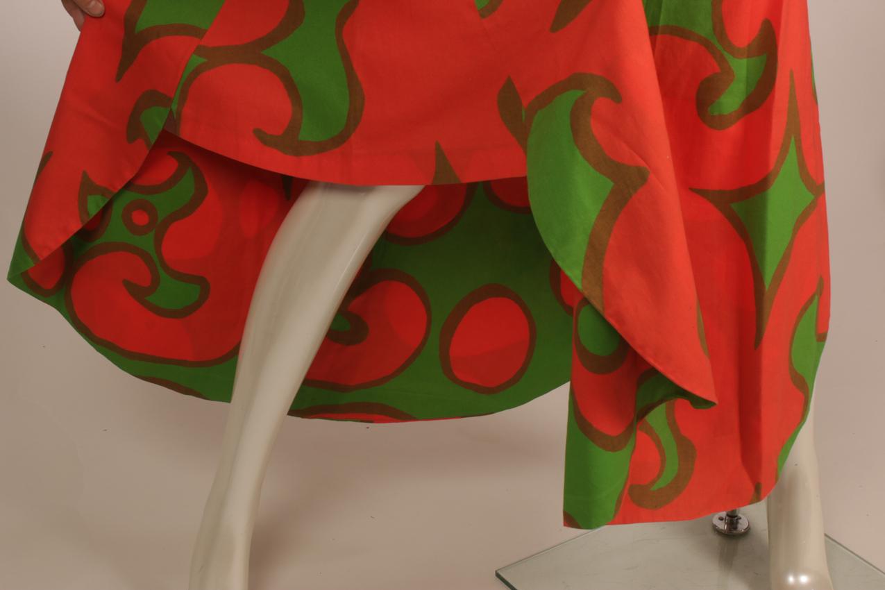 Marimekko Annika Rimala vihreä oranssi ”Monrepos” “Keidas” maksimekko M - Image 3