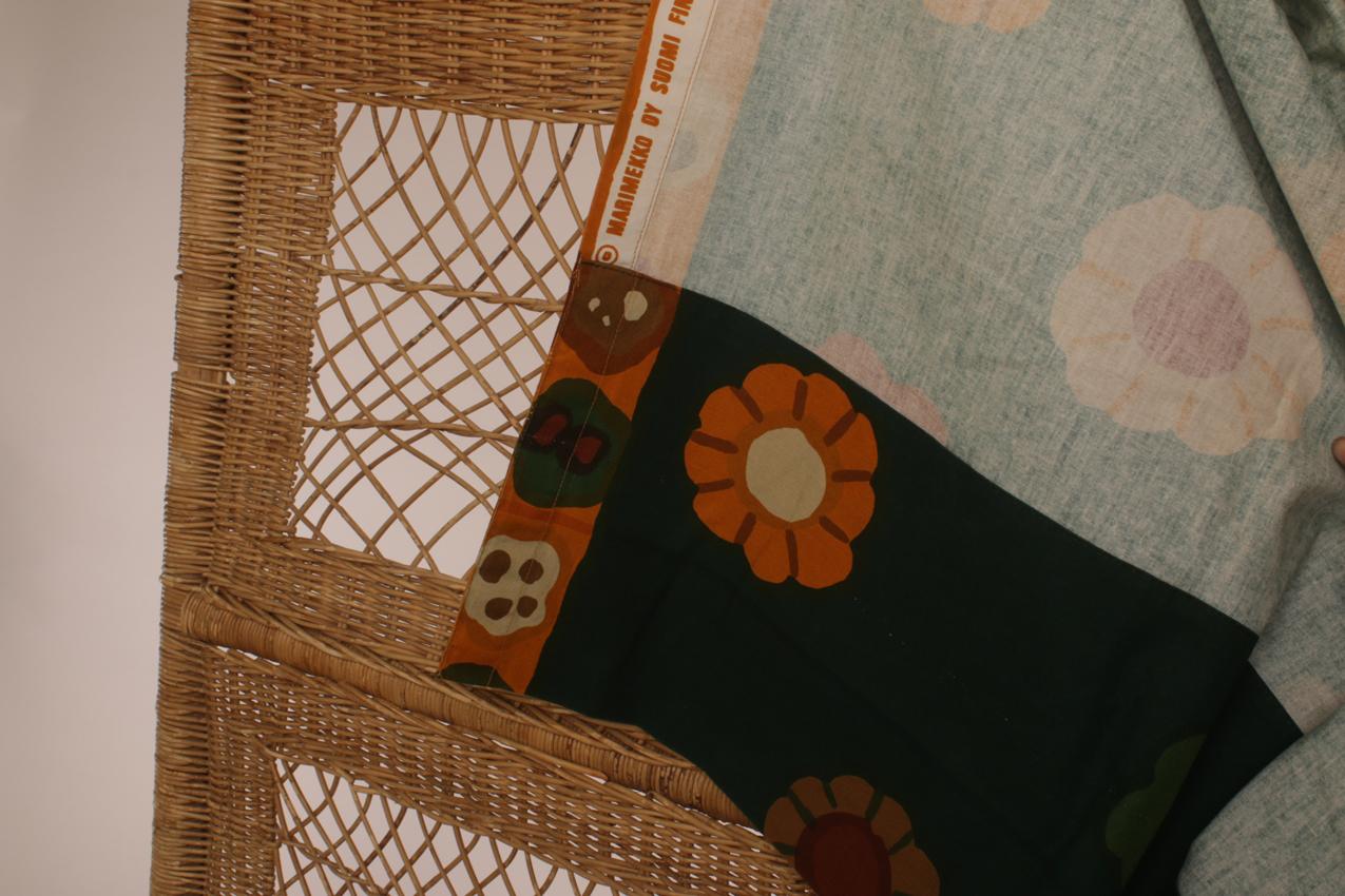 Vintage Marimekko Katsuji Wakisaka “Nekku” kangas verho - Image 5