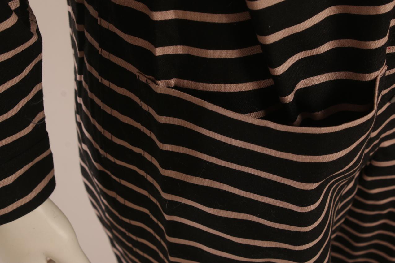 Vintage Vuokko beige musta raidallinen haalari XS - Image 5