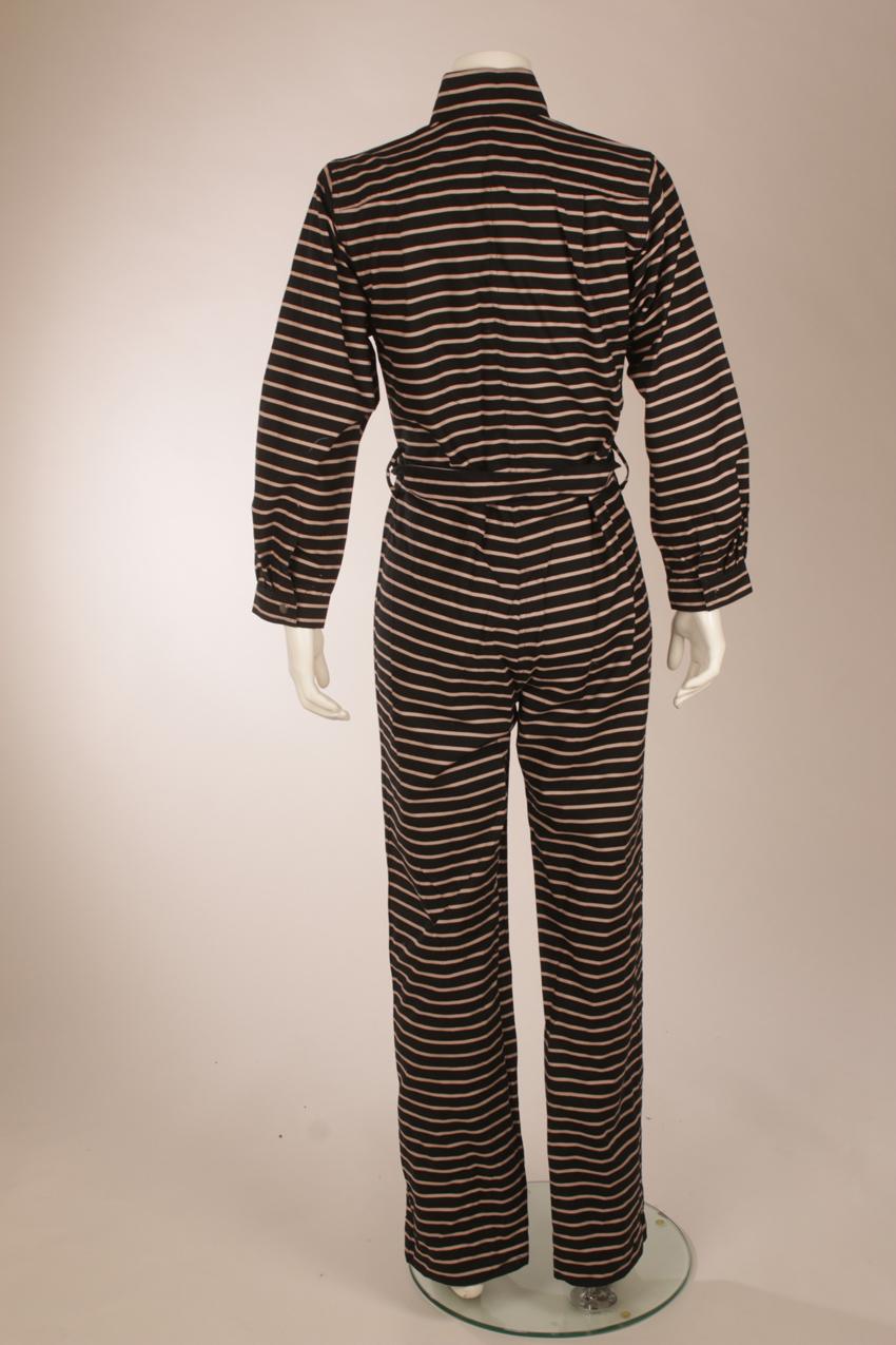Vintage Vuokko beige musta raidallinen haalari XS - Image 7