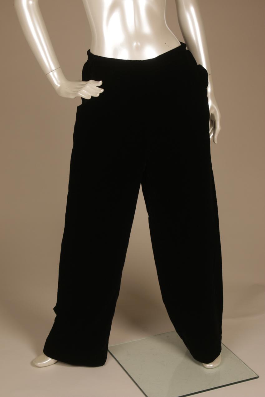 Vintage Vuokko mustat velour-housut