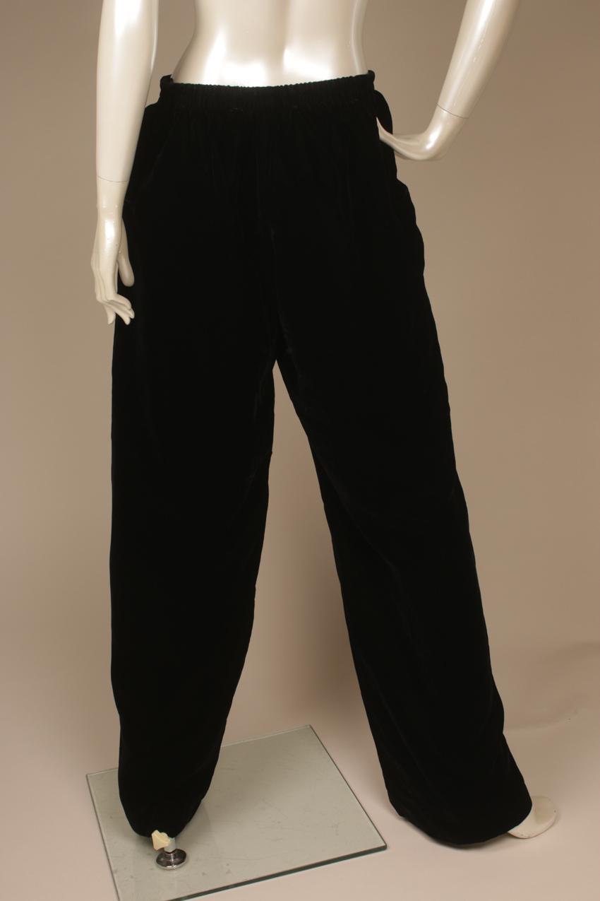 Vintage Vuokko mustat velour-housut - Image 6