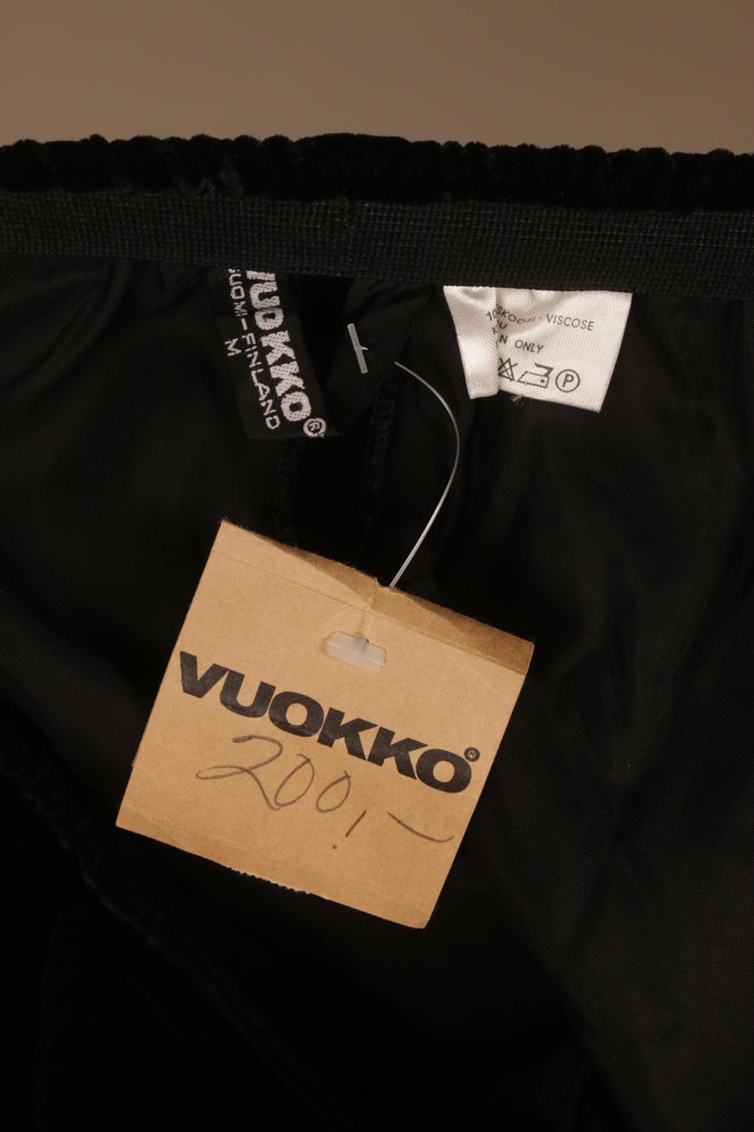Vintage Vuokko mustat velour-housut - Image 7