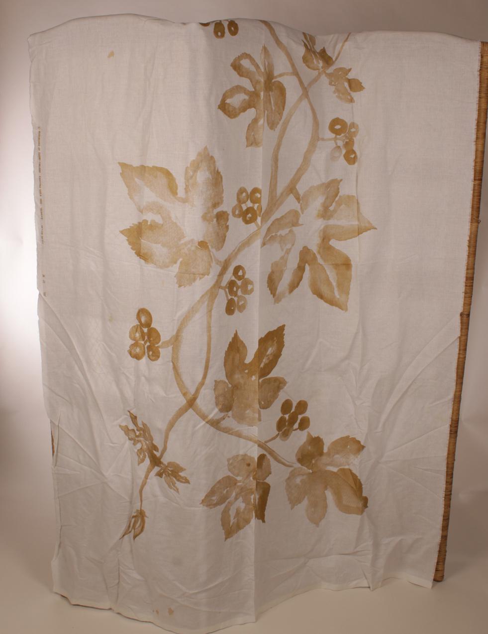 Vintage Marimekko Kristina Isola ”Keskiyö”-pellavasekoite kangas pöytäliina