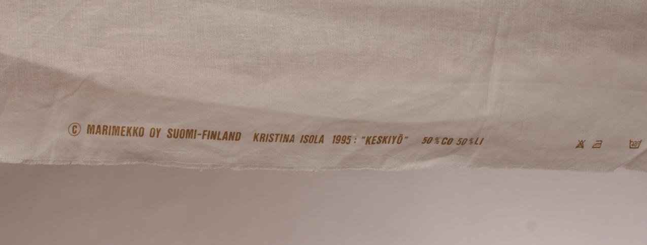 Vintage Marimekko Kristina Isola ”Keskiyö”-pellavasekoite kangas pöytäliina - Image 4