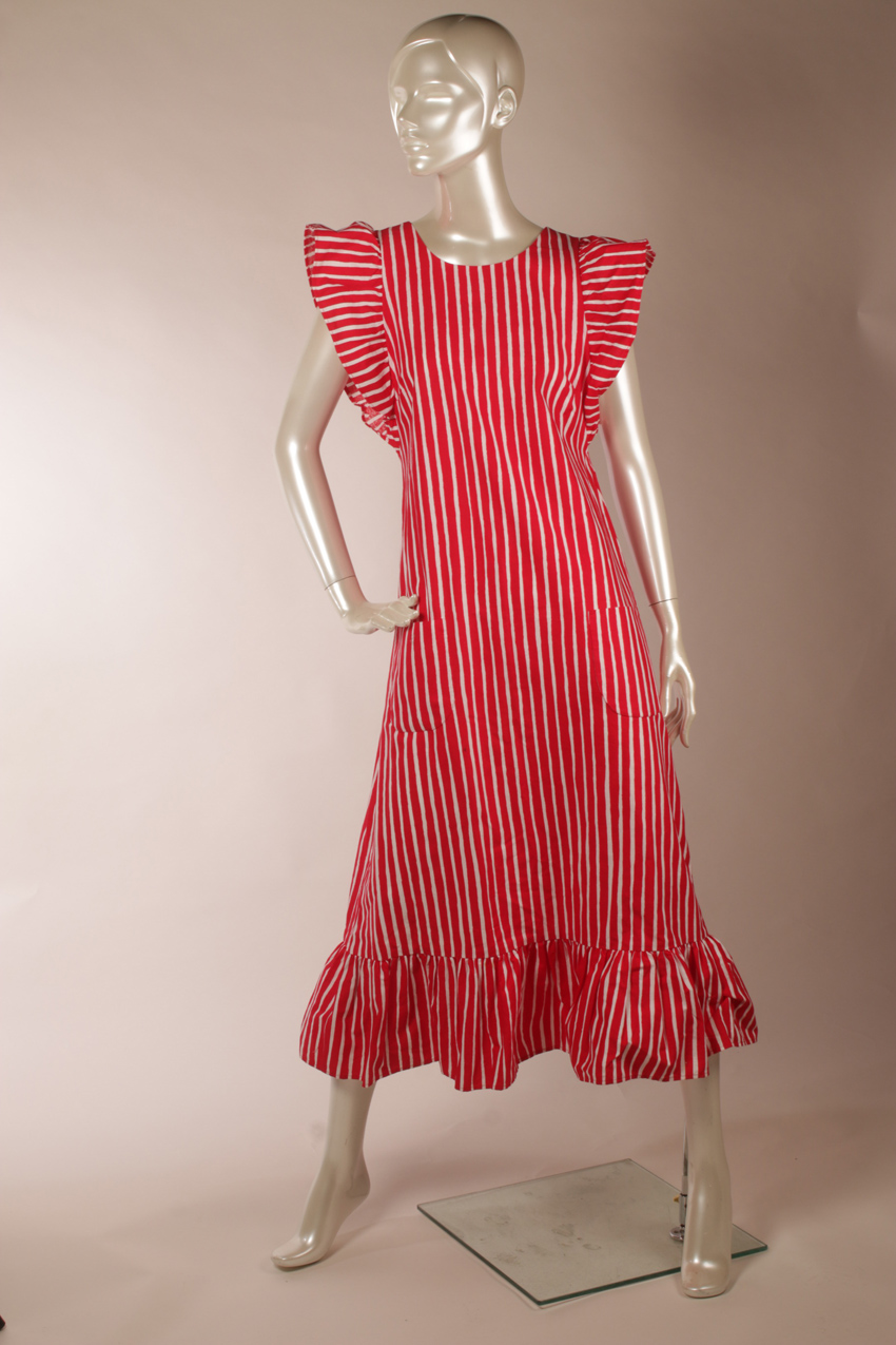 Vintage Marimekko punainen “Mariessu” mekko L