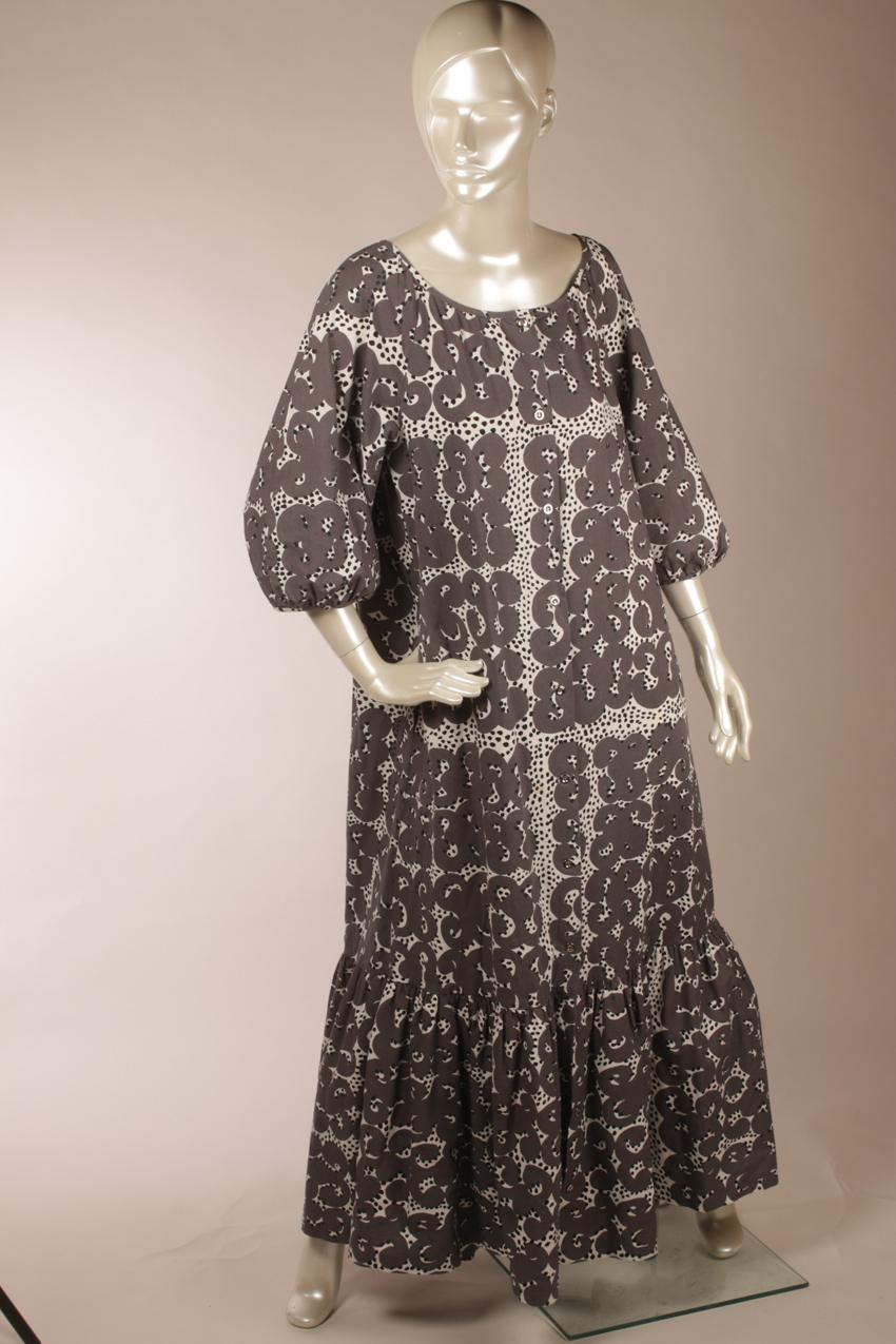 Vintage Marimekko Annika Rimala “Rakkauskirje” “Tarha” maksimekko L