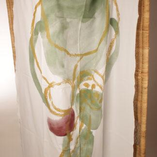 Vintage Marimekko Fujiwo Ishimoto “Lähde” kangas pöytäliina