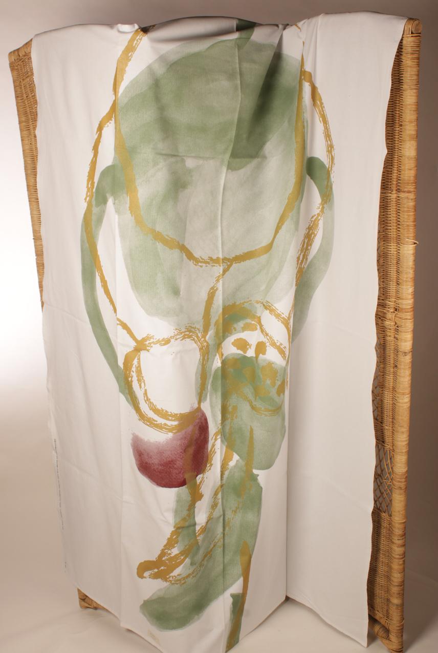 Vintage Marimekko Fujiwo Ishimoto “Lähde” kangas pöytäliina