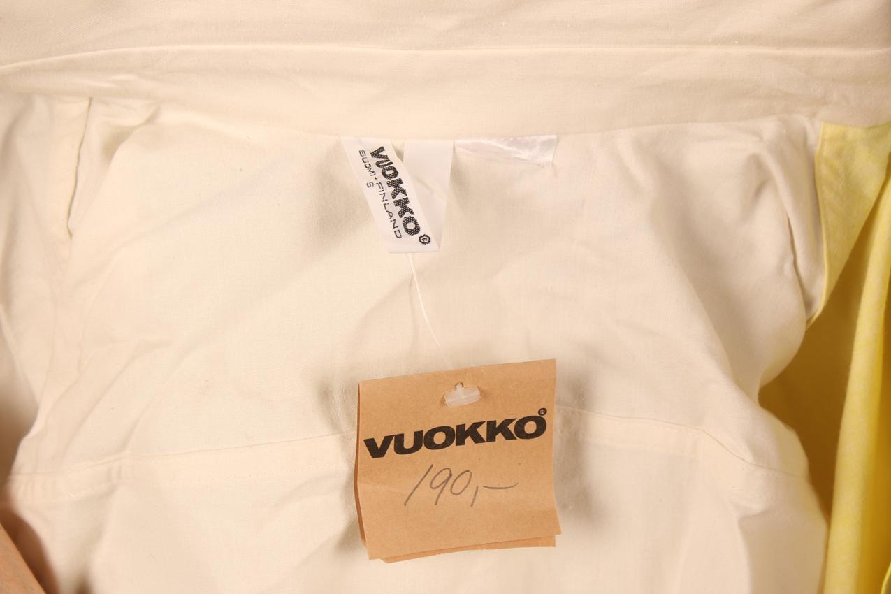Vintage Vuokko valkoinen paitamekko värikkäillä kuvioilla S - Image 8