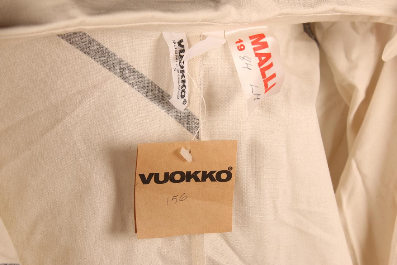 Vintage Vuokko valkoinen paitamekko mustilla raitakuvioilla S - Image 7