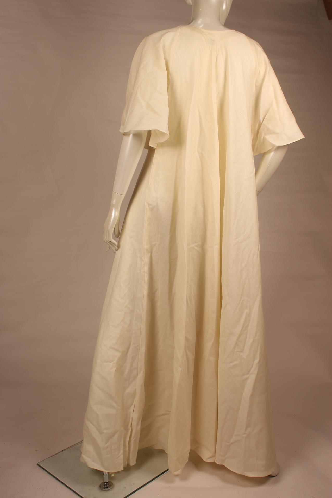 Vintage Vuokko kerman valkoinen mekko perhoshihoilla XS - Image 4