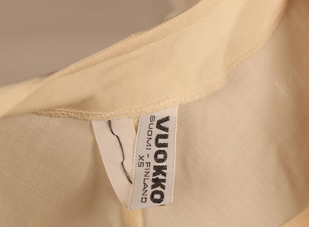 Vintage Vuokko kerman valkoinen mekko perhoshihoilla XS - Image 6