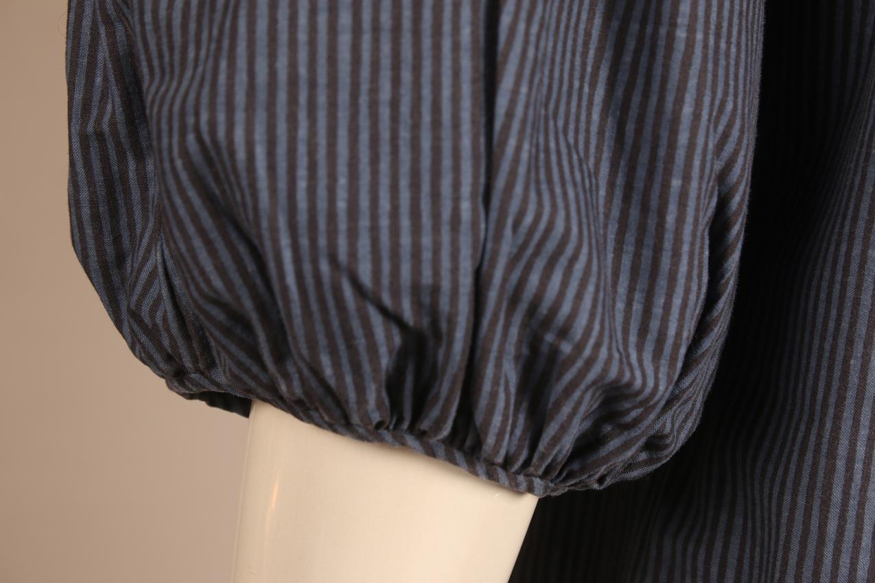 Vintage Marimekko Annikki Rimala siniharmaa raidallilnen maksimekko S - Image 6