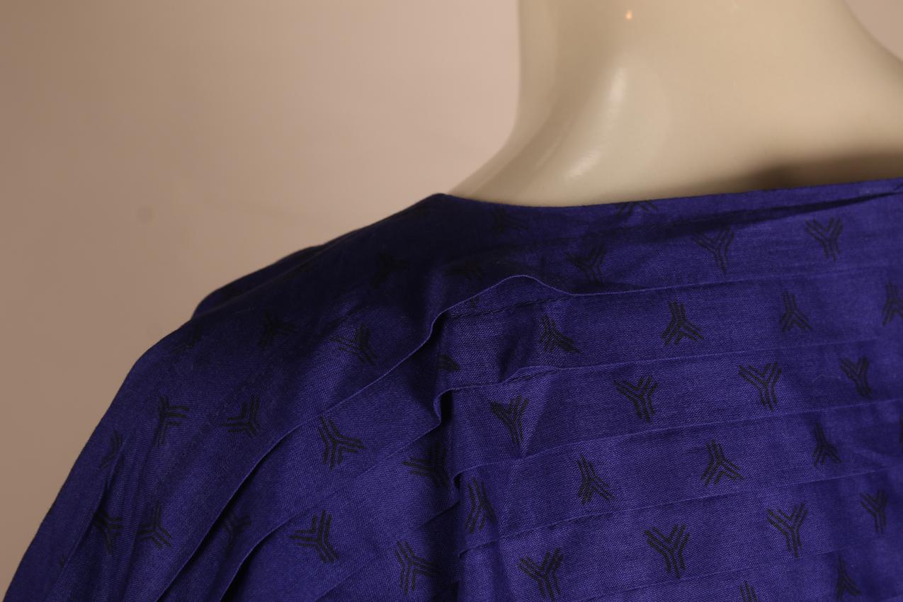 Vintage Marimekko sininen mustakuvioinen maksimekko S - Image 7